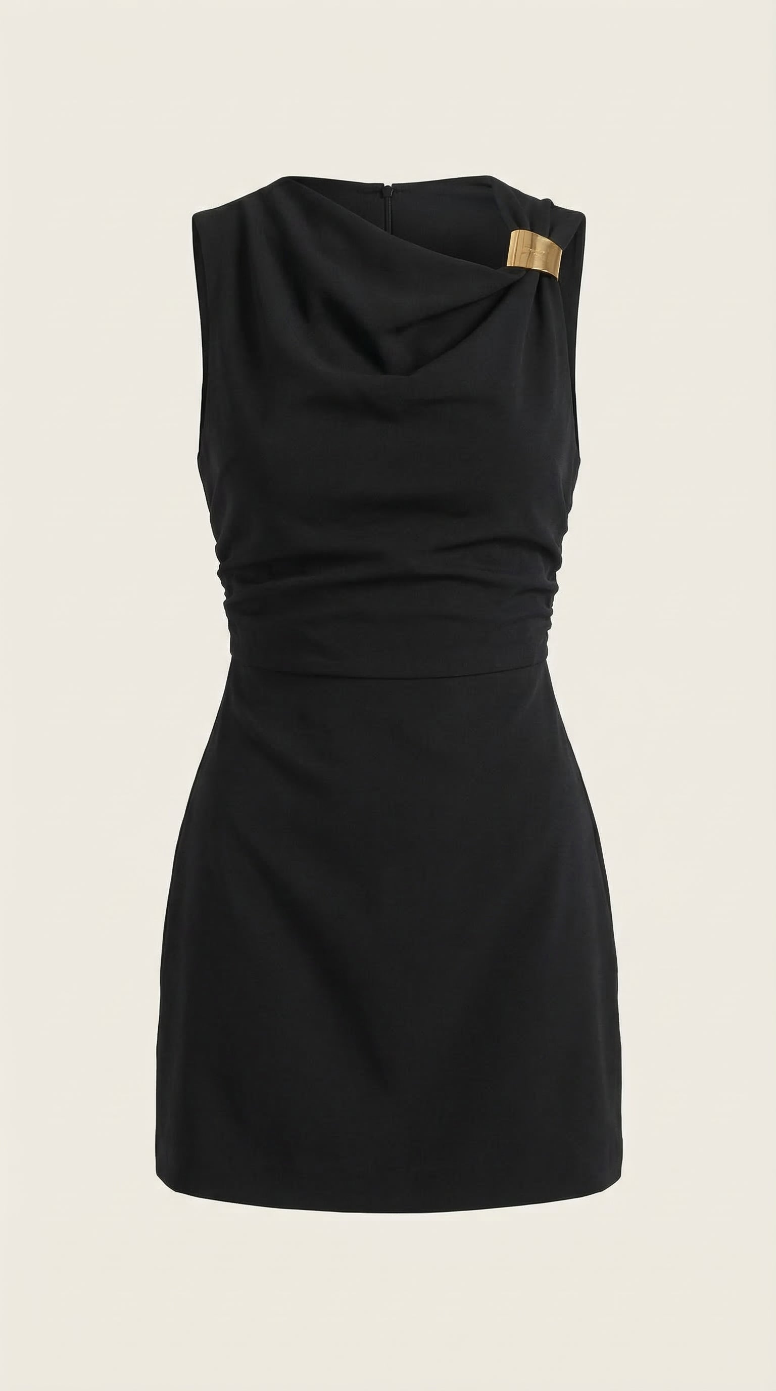 Vestido Corto con Cuello de Cowl Rosalie