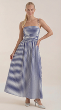 Vestido largo Sandra con rayas